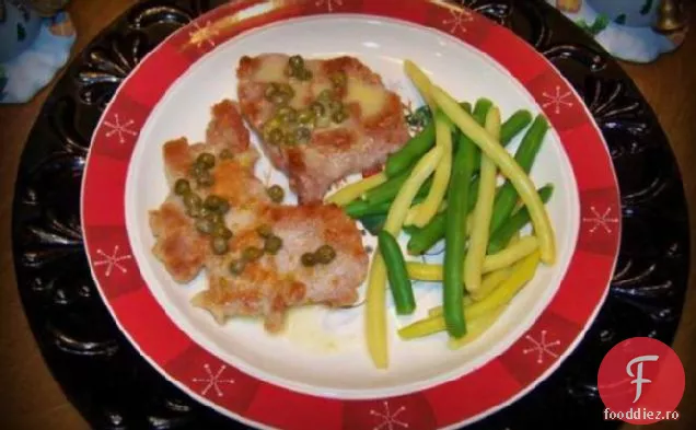 Scallopini De Porc Cu Sos De Caper De Unt