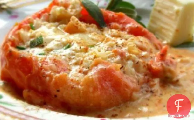 Roșii Cu Crab Și Camembert (5 Minute Cuptor Cu Microunde Și Gata!)