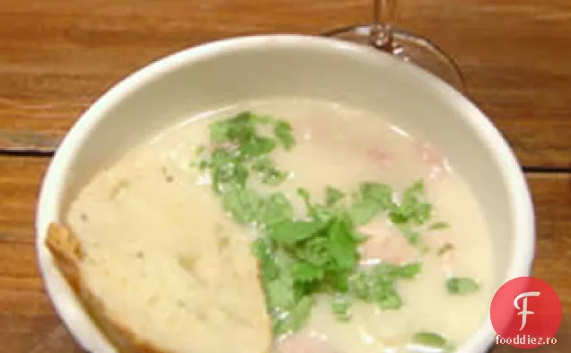 Supă de conopidă și șuncă din sud-vest