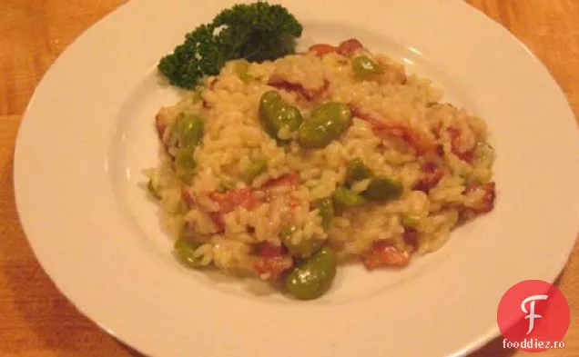 Risotto de fasole și slănină
