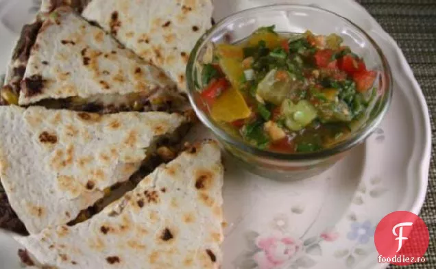 Quesadillas rapide și sănătoase de fasole neagră