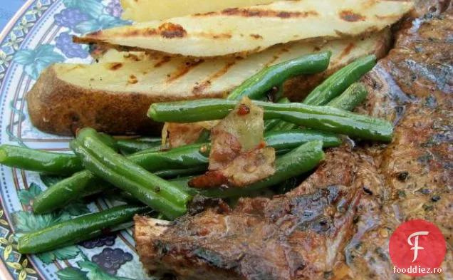 Fasole verde fragedă cu Pancetta