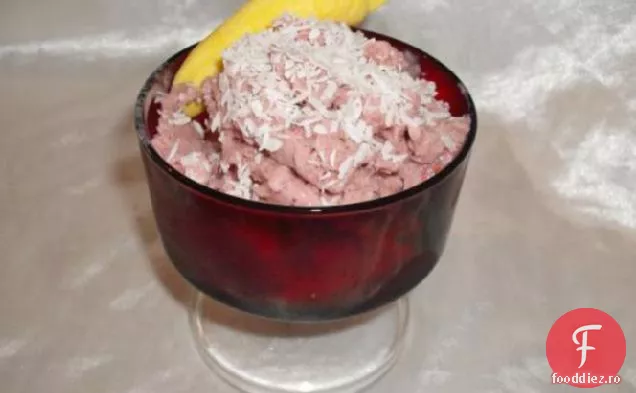 Înghețată cremoasă de nucă de cocos sau banane cu vanilie (fără lactate și soia