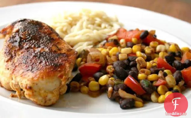 Pui Cu Succotash Balsamic