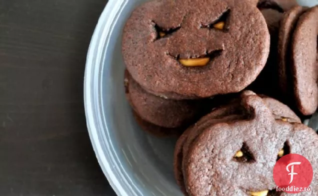 Ciocolată Unt De Arahide Jack-O-Lantern Cookie-Uri