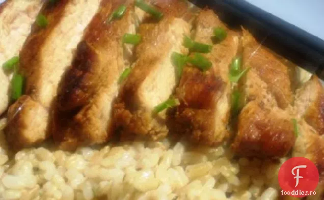 Pui Teriyaki Cu Orez Cu Arpagic De Ghimbir