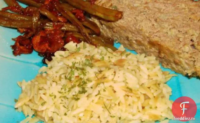 Kritharaki Me Rize (Orzo grecesc și Pilaf de orez)