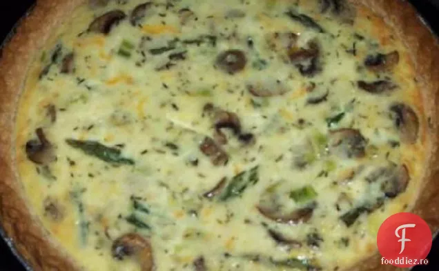 Quiche de sparanghel și ciuperci Ida