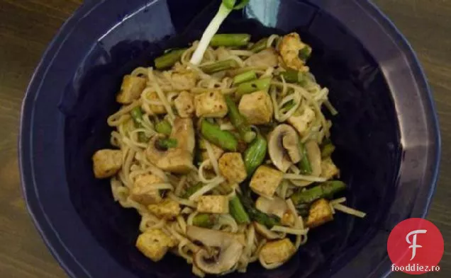 Tofu glazurat cu soia și sparanghel