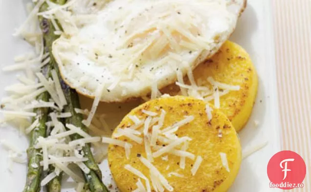 Prajituri de mamaliga cu sparanghel si oua