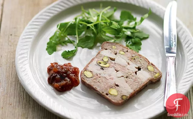 Rețetă de terină de pui, porc și fistic