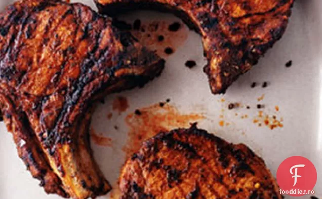 Cotlet de porc gigant la grătar cu pastă de Adobo