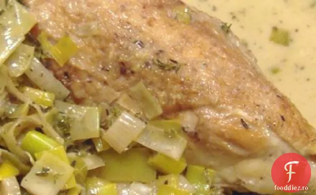 Pui Și Praz Cu Creme Fraiche