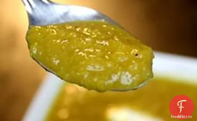 Supă de mere și praz curry