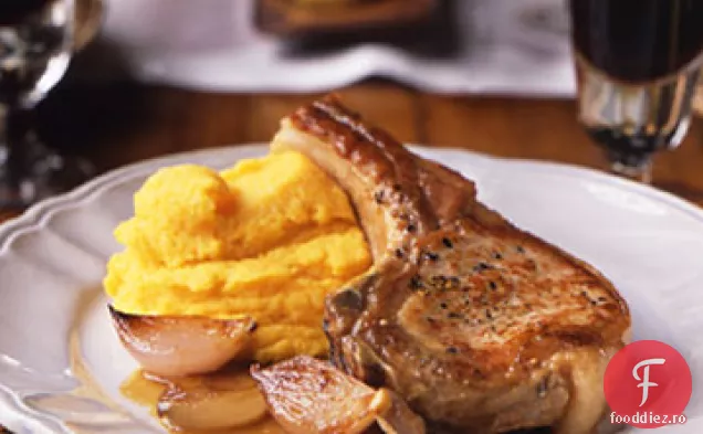 Cotlet de porc prăjit cu Jus de cidru tare
