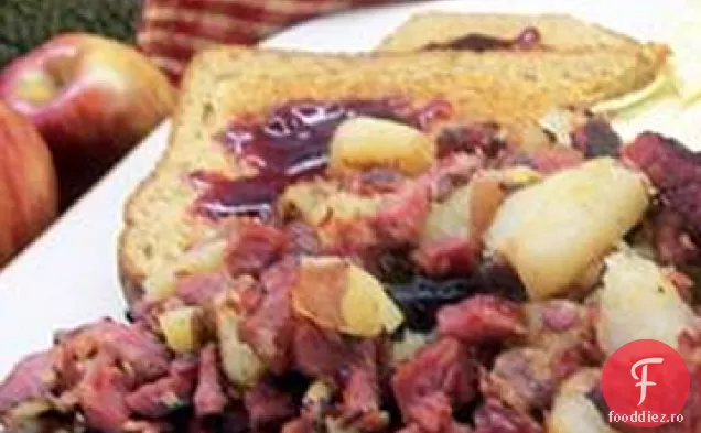 O Tigaie Hash De Vită Corned