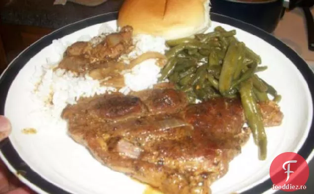 Friptură de porc și ceapă