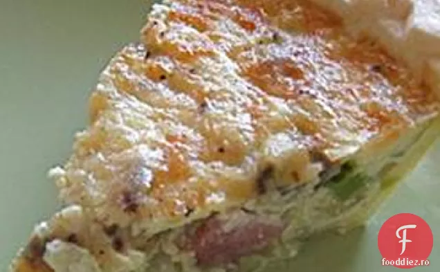 Quiche ușoară cu slănină și brânză