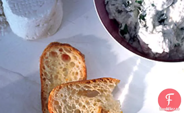 Pâine Prăjită Cu Brânză De Capră