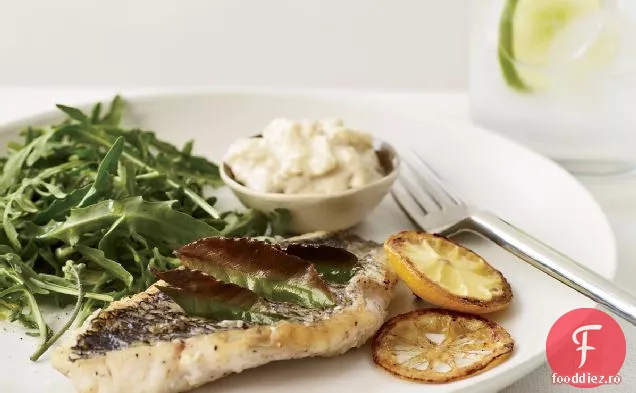 Pește fript cu ierburi cu Aioli de lămâie