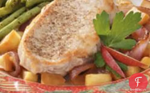 Cotlet De Porc Cu Ceapă De Mere