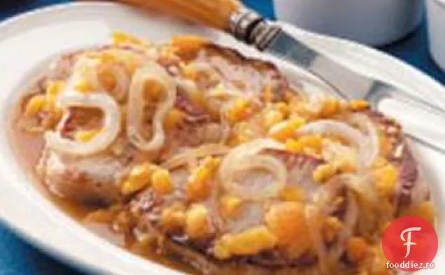 Cotlet De Porc Cu Ceapă-Caise