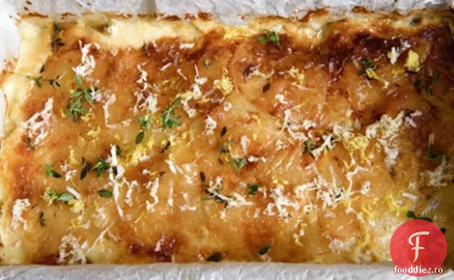 Gratin De Țelină Și Cartofi Cu Gremolata De Cobnut