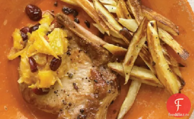 Chutney portocaliu peste cotlet de porc