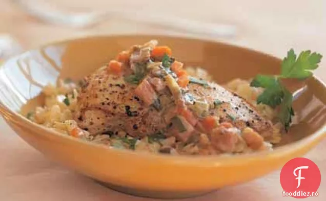 Fricassee de pui cu Orzo