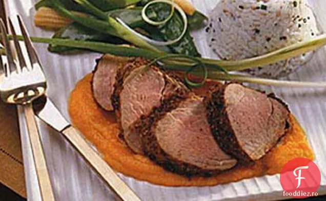 Muschi de porc coriandru cu sos de morcov-ghimbir