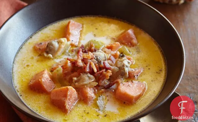 Chowder De Scoici De Cartofi Dulci Cu Slănină
