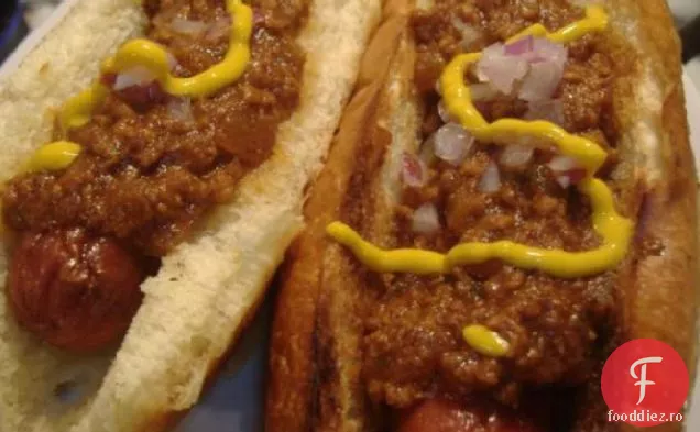 Sos de Chili pentru Hot dog, cartofi prăjiți și hamburgeri