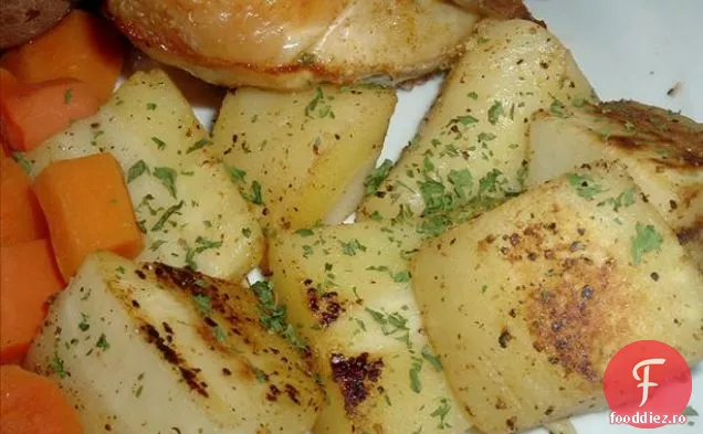 Păstârnac prăjit și supă de parmezan