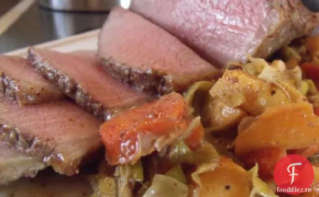 Carne De Vită Friptă Glazurată Cu Arțar