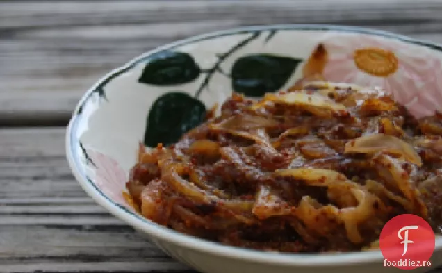 Tarta cu ceapa caramelizata si cartofi dulci