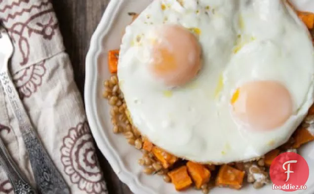 Cartofi dulci, boabe de grâu și ouă