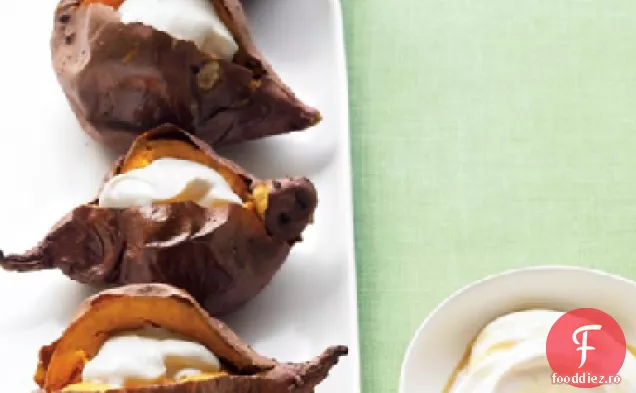 Cartofi dulci la cuptor cu smântână de arțar