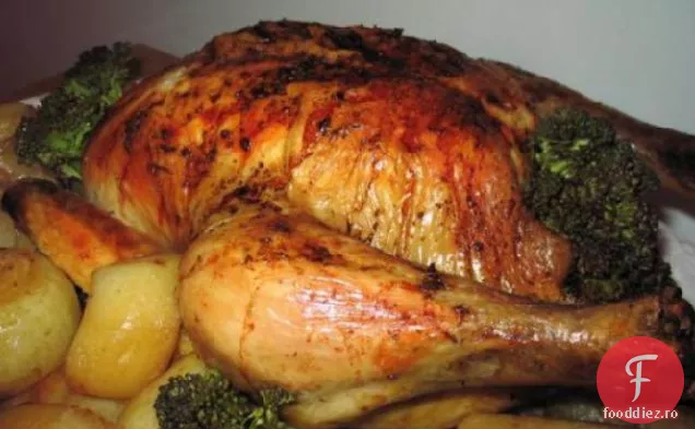 Pui și cartofi prăjiți greci