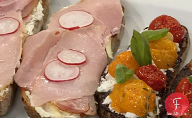 Tartine cu șuncă și brânză