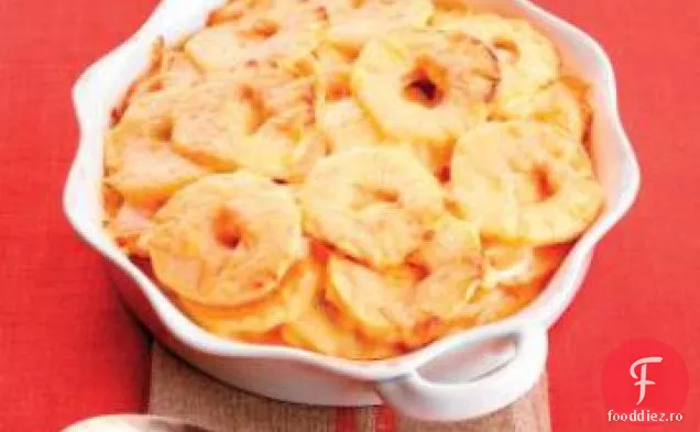 Gratin de cartofi dulci și mere Ontario