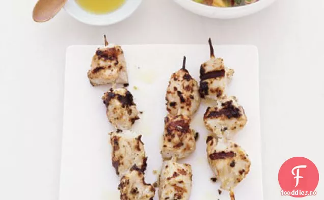 Kebab de pui cu salată de năut