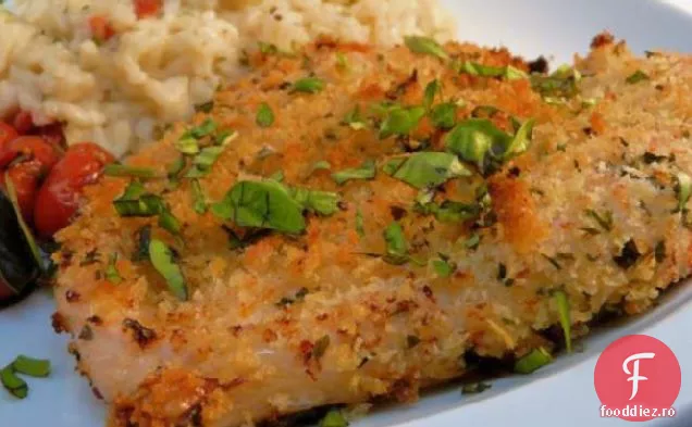 Piept De Pui Copt Cu Crustă De Ierburi