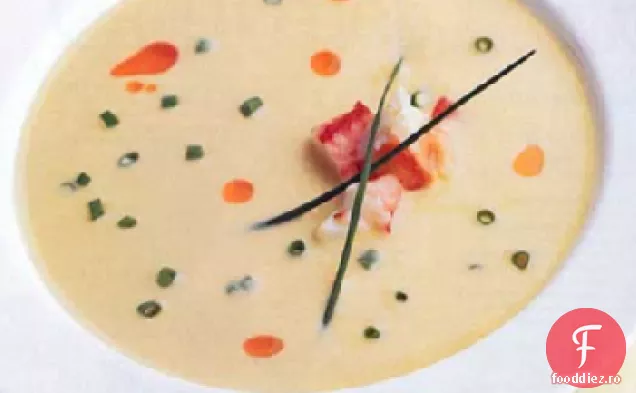 Supă de porumb răcită cu ulei de Crab și Chile