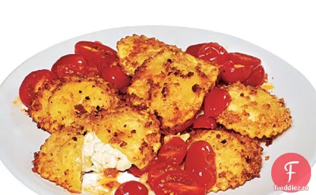 Ravioli crocante rapide cu sos de roșii prăjite