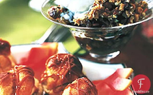 Mere-Prune crocante cu Topping de alune