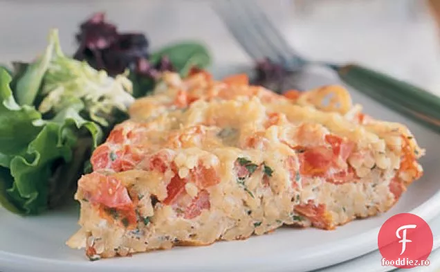 Frittata cu spaghete și roșii