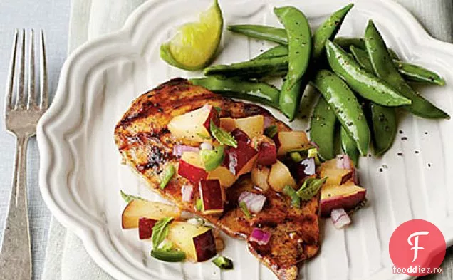 Pui la grătar cu Salsa proaspătă de prune