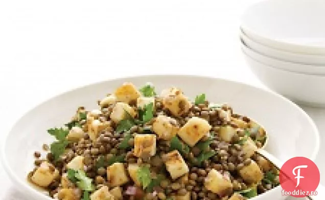 Linte Franceză Cu Rădăcină De Țelină Caramelizată Și Pătrunjel