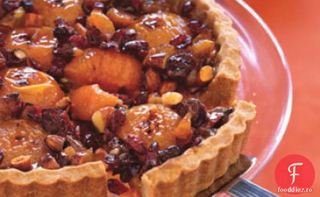Tarta cu miere-Caramel cu caise si migdale