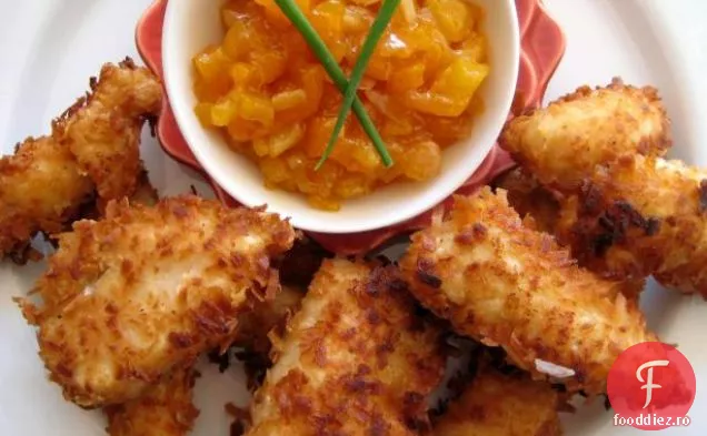 Pui De Cocos Cu Chutney De Caise Chilli